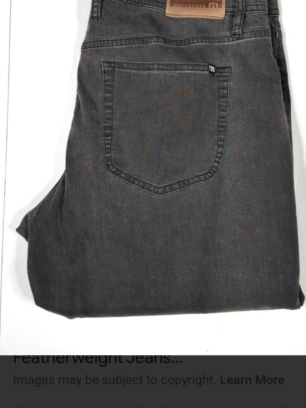 Travis Mathew Men's Charcoal Grey Washed Jeans Straig Leg 32x30 - Picture 3 of 13